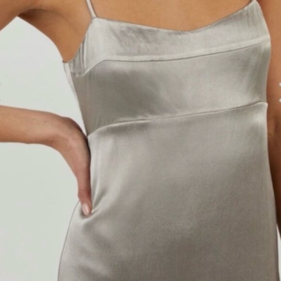 Dissh Dress Gigi Pewter Satin Maxi Dress - Picture 2 of 6